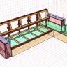 3D проект углового дивана в Pro100