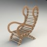 Параметрическое кресло из фанеры для лазерной резки на ЧПУ