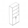 Шкаф для документов комбинированный без стекол 800х400х1910 (чертеж PDF)