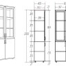 Шкаф с комбинированными дверьми 800х400х2000 (Чертеж в PDF)