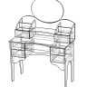 Туалетный столик для косметики - модель и чертеж Базис-мебельщик
