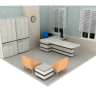 Комплект мебели в кабинет директора (Шкаф, стол, тумба)