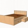 Кровать двуспальная (PRO100 v.5.20)