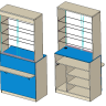 Торговое оборудование (мебель) для аптеки (чертежи и модели bCAD)