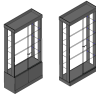 Торговая витрина стеклянная 1000х400х2000 (чертежи и модели bCAD)