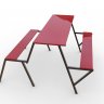 Гибкий стол для пикника с механизмом трансформации стола в лавочку в SolidWorks