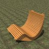 Широкое кресло-качалка шезлонг - чертежи в форматах stp, dxf, dwg, igs, ai