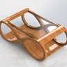 Дизайнерский деревянный журнальный столик со стеклянной столешницей для ЧПУ