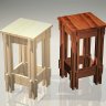 Небольшой деревянный стол - Чертежи в формате SLDASM / SLDPRT / IGS / 3DM