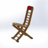 Складной деревянный стул - Чертежи в формате SLDPRT / SLDASM