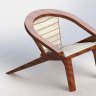 Чертежи и модель дизайнерского стула в SolidWorks