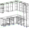 Кухня угловая с присадкой в Базисе