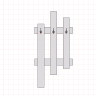Вешалка настенная на 3 крючка (PRO100)