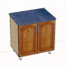 Нижний кухонный модуль 800x600х850 с полкой для PRO100